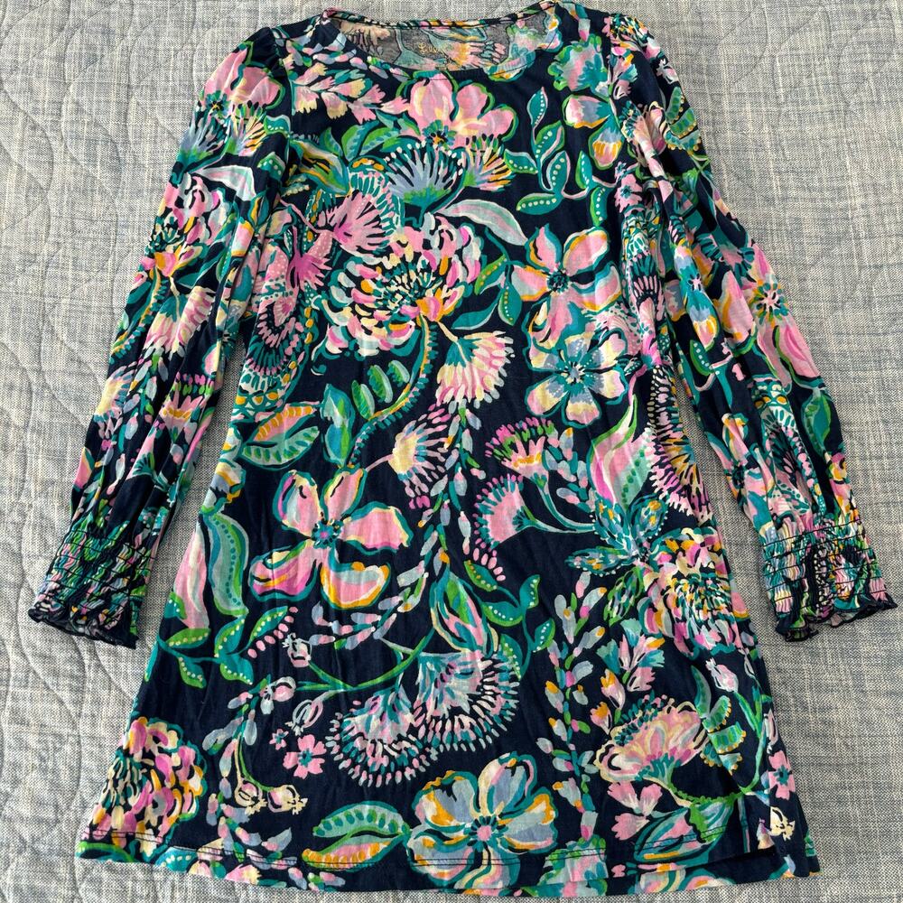 Lilly Pulitzer Mini Diann Dress in the High Tide Navy She's Got Sol Size 6/7 EUC